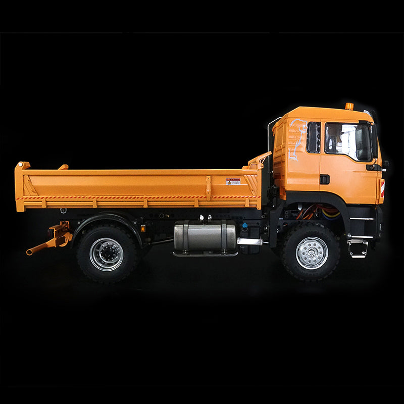 LESU 1/14 Scale Metal 4*4 Chassis TGS Hydraulic Dumper Truck Construction Vehicle Model W/ Light Sound System Motor ESC Servo