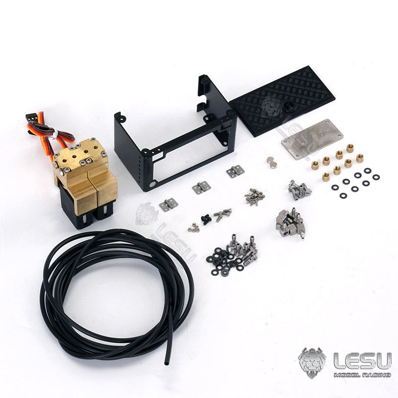 LESU 1/14 RC Roll on/off Hydraulic Crane Truck Parts Tool Box Reversing Valve Oil Pipes for Radio Controlled Dump Truck