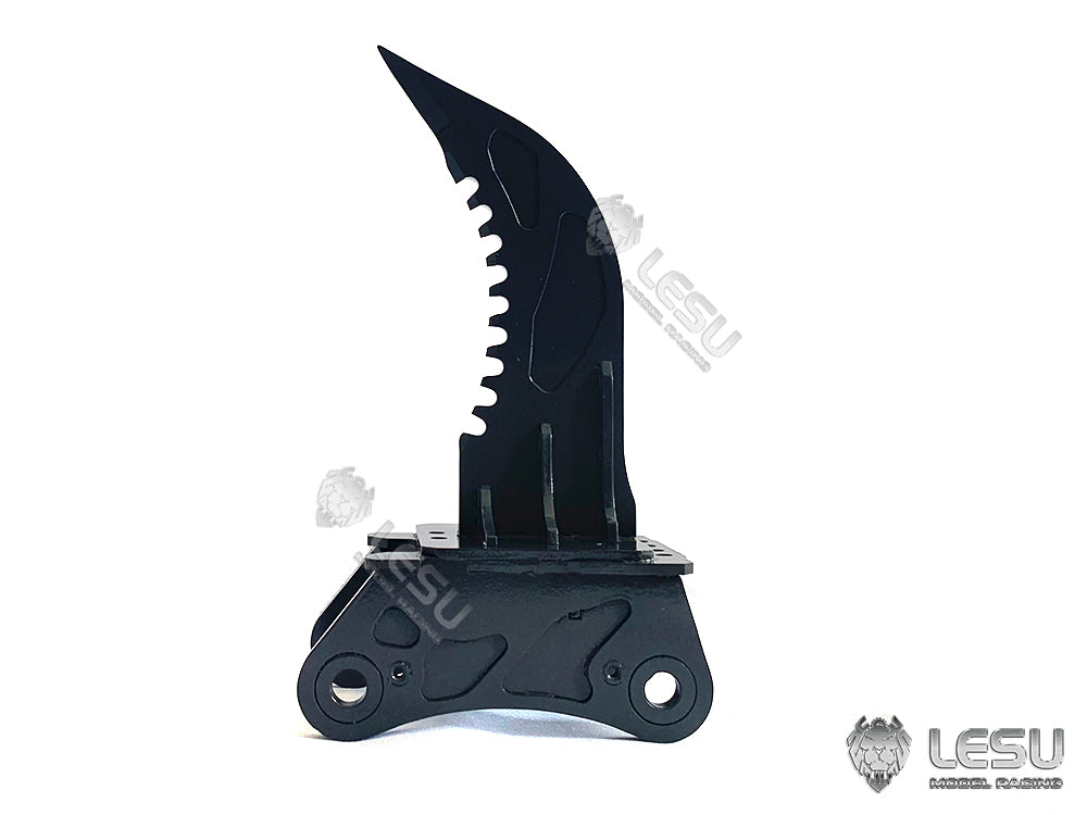 LESU Metal Fork Curved Blade Ripper Quick Release Compactor Tiltable Bucket for RC Excavator 1/14 ET35 Hydraulic Electric Digger