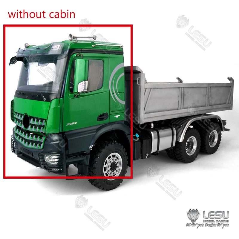 LESU 1/14 Remote Control 3363 3348 6*6 Dumper Truck Construction Vehicle Hydraulic System Motor Sound Light System Servo ESC