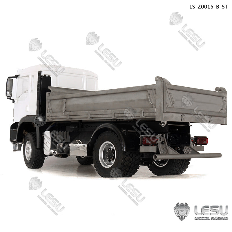 In Stock LESU 1/14 Scale Metal 4*4 Chassis TGS Hydraulic Dumper Truck Construction Vehicle Model Light Sound System Motor ESC Servo