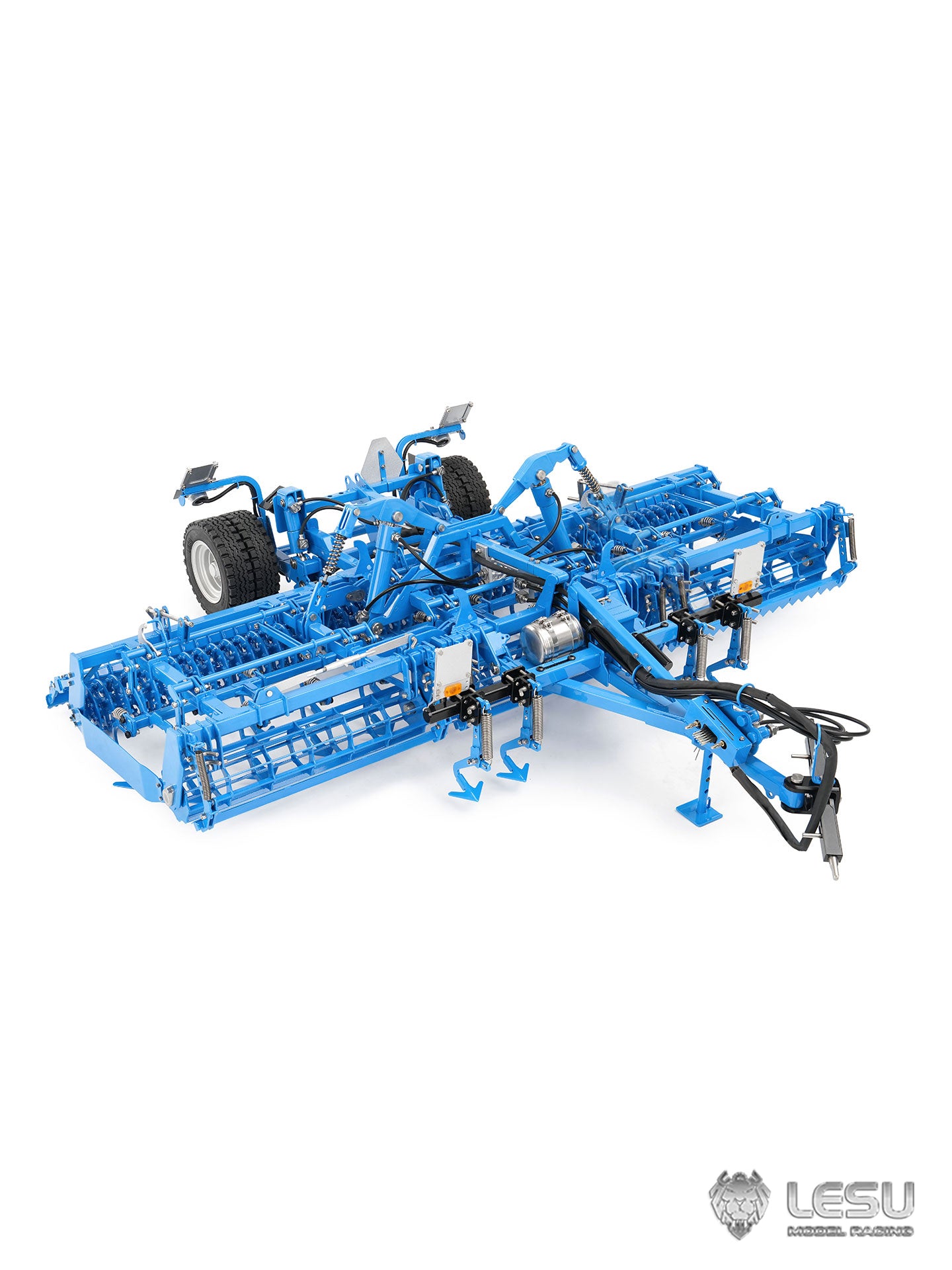 LESU Metal 4x4 1/14 RC Tractor Truck AOUE 1050 K500 Seedbed Pre-sowing Soil Preparation Planter Plough Hydraulic Agricultural Vehicles Frsky PL18EV Lite