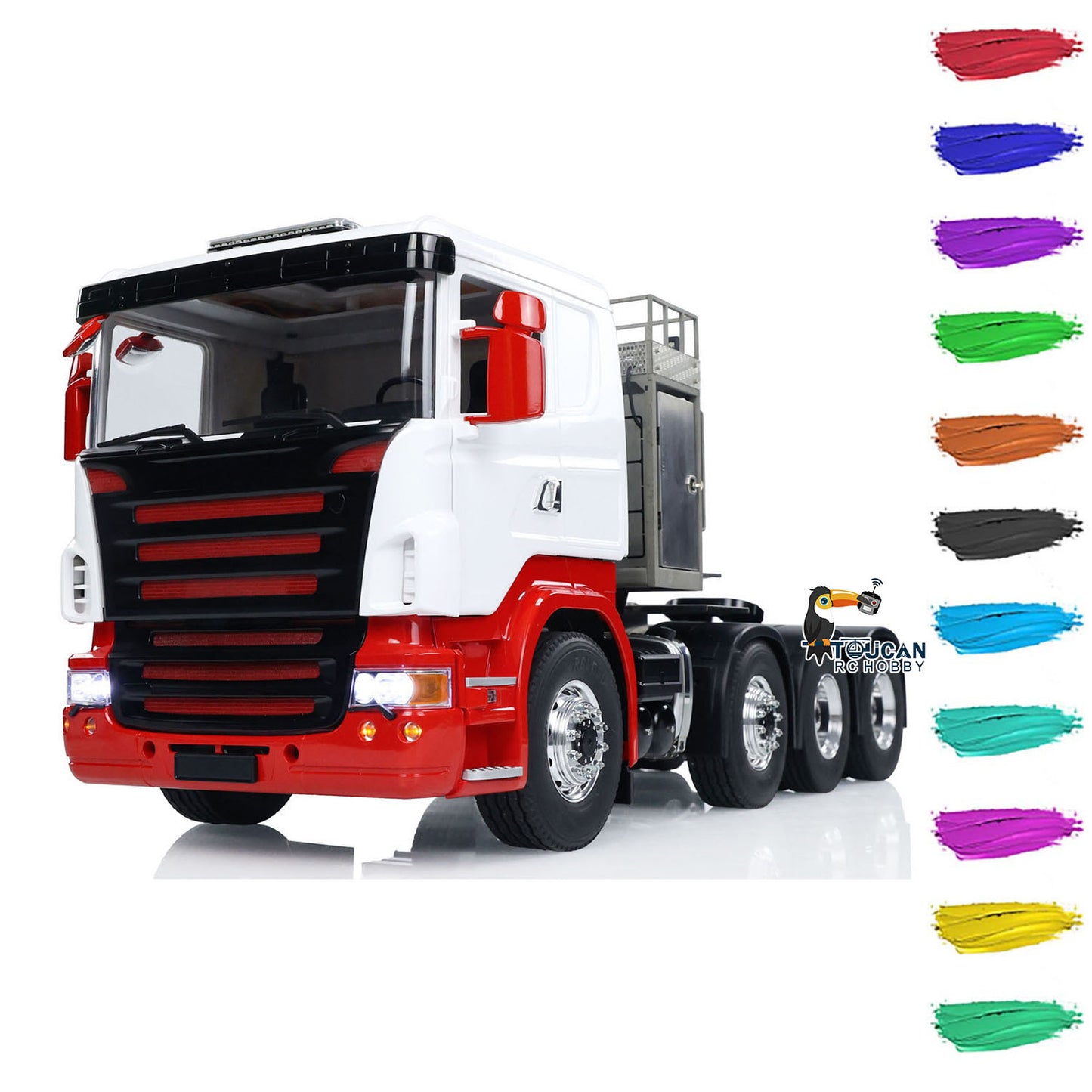 LESU 1/14 Metal Heavy Chassis Suitable for Remote Control Tractor Truck DIY Model Car Vehicle With 540 Power Motor Servo