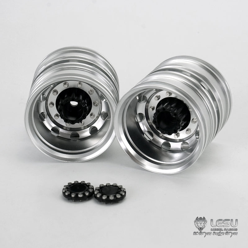 1/14 RC LESU Metal Rear Wheel Hub for FH12 FH16 Tractor Truck Axle Hex Car Model Replacements Accessories Spare Parts