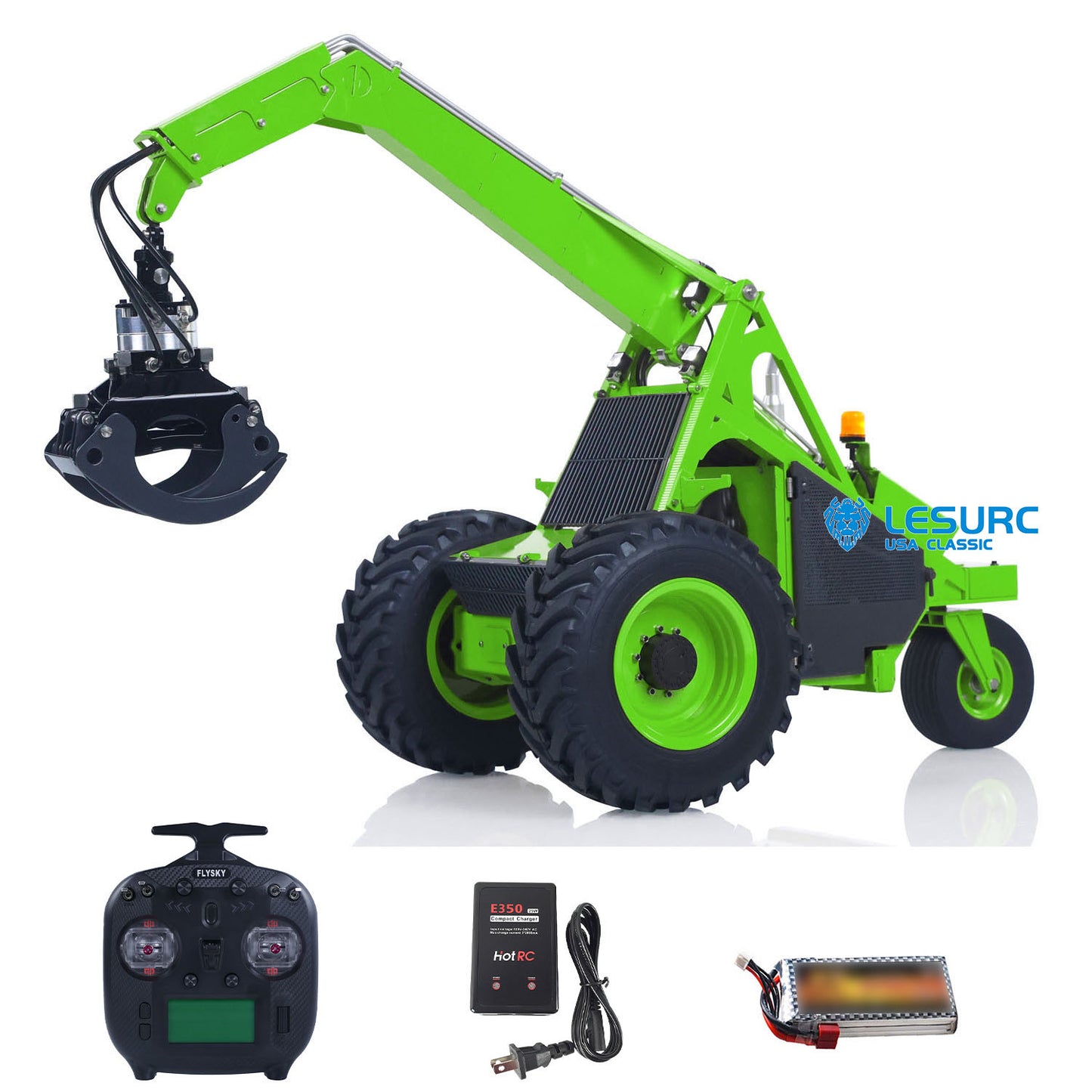 TOUCAN 1/14 RC Hydraulic Log Loader LESU AOUE 225A Remote Control Sugarcane Loader Grabber 4CH Valve RTR Model Battery Radio