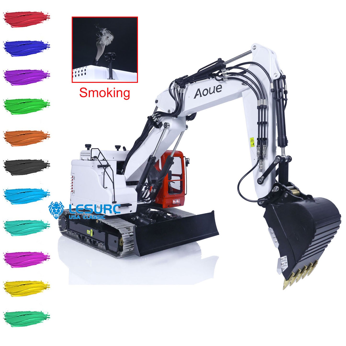 Metal LESU 1/14 RC Hydraulic Equipment Radio Controlled Excavator Aoue ET26L PL18EV Digger Hobby Model Sounds Optional Versions