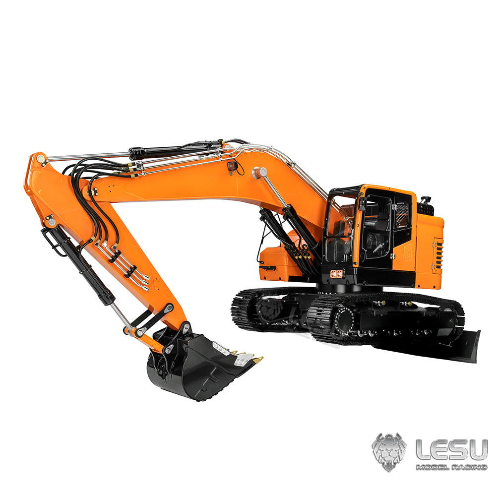 Metal LESU 1/14 RC Hydraulic Euipment Excavator ET26B 2 Arms Remote Controlled Digger DIY Car Assembled Painted Model