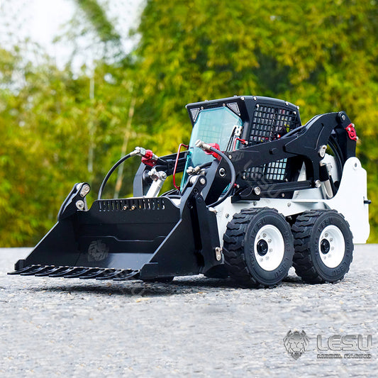 LESU 1/14 Scale Aoue LT5H Wheeled Skid-Steer Remote Control Hydraulic Loader Model Sound Lights System W/O Controller Charger