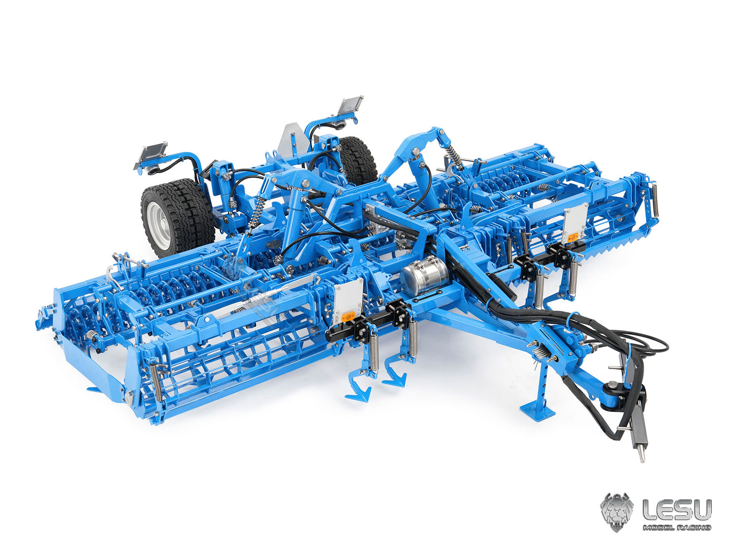Metal LESU K500 Seedbed Pre-sowing Soil Preparation Machine Planter Plough for 1/14 RC Hydraulic Farm Tractor AOUE 1050 Model