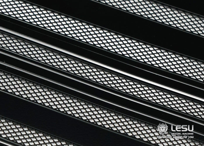 LESU Metal Front Grid Fence Honeycomb Square Grille for 1/14 Scale RC Tractor Truck Remote Control Model DIY Ornament Accessories
