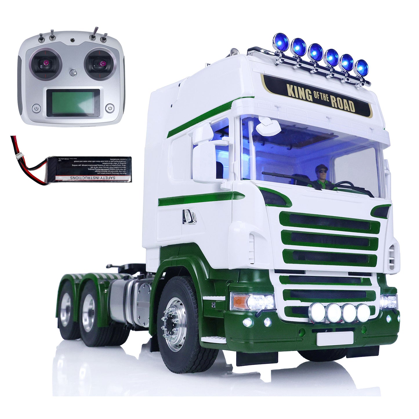 LESU 1:14 Scale DIY Radio Controlled Tractor Truck for 6x6 Remote Control Cars Model W/ Sound Light System Motor Servo ESC