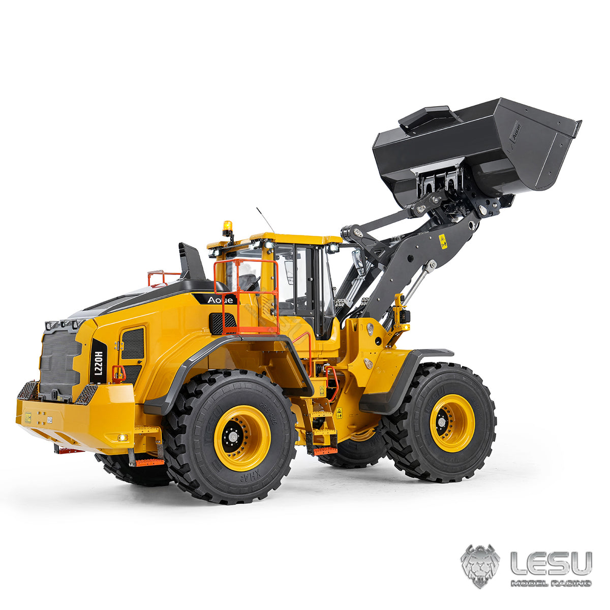 LESU L220H 1/14 Metal RC Hydraulic Wheel Loader A0013 PNP/RTR 4WD Construction Model Brushless FOC Motor 2 Speed Transmission Light Sound