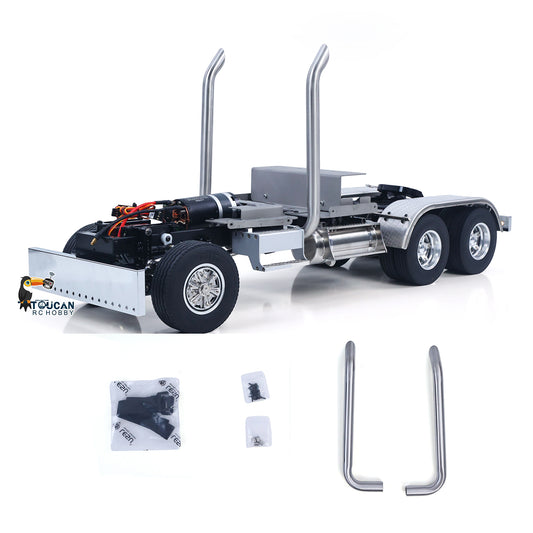 LESU 1/14 Scale Metal 6*6 Chassis for Remote Controlled Tractor Truck Motor Servo DIY Model W/O Battery Charger ESC