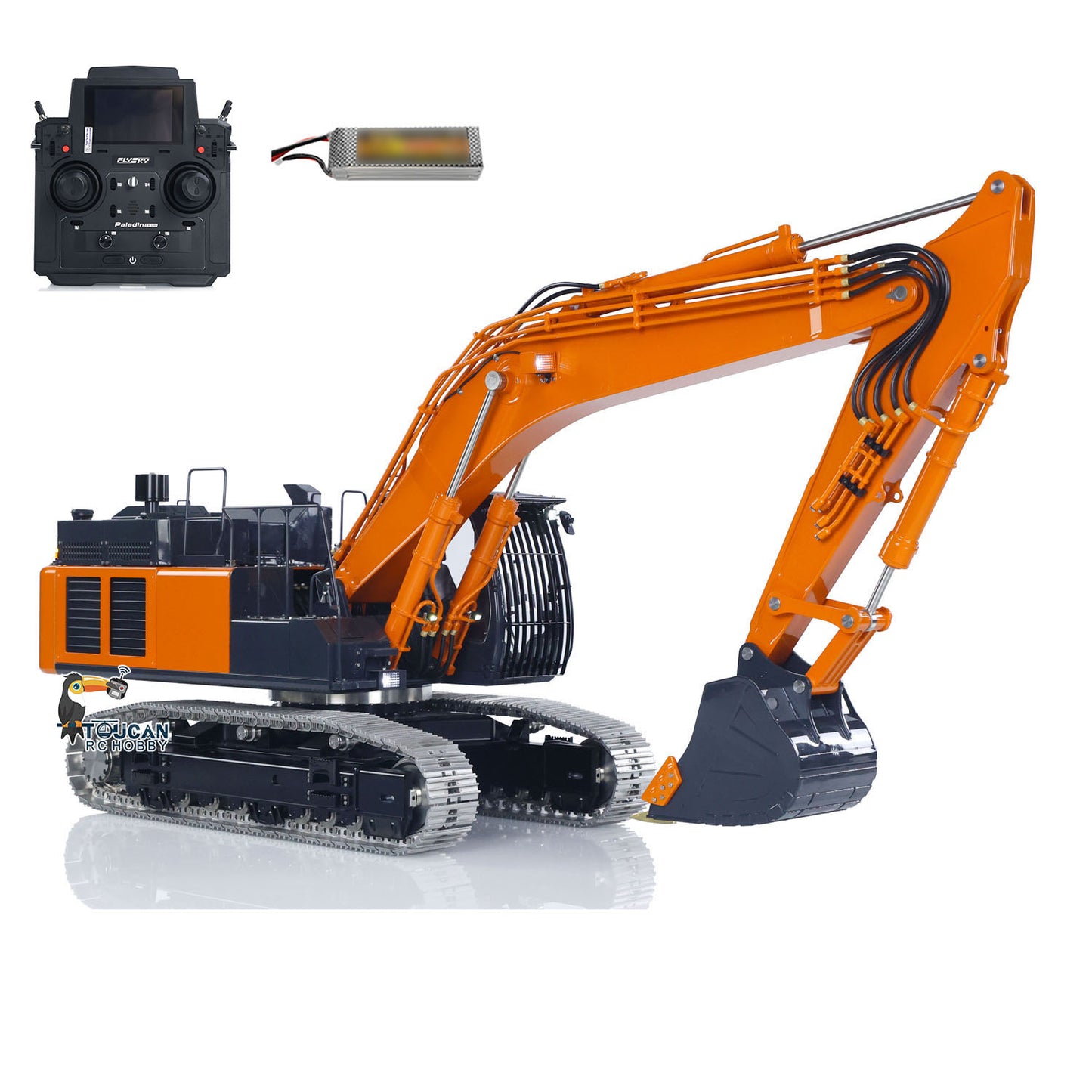 New Released! LESU 1/14 Aoue ZX490 Metal Hydraulic RC Excavator 2Arms 490 Remote Control Digger 6CH Valve