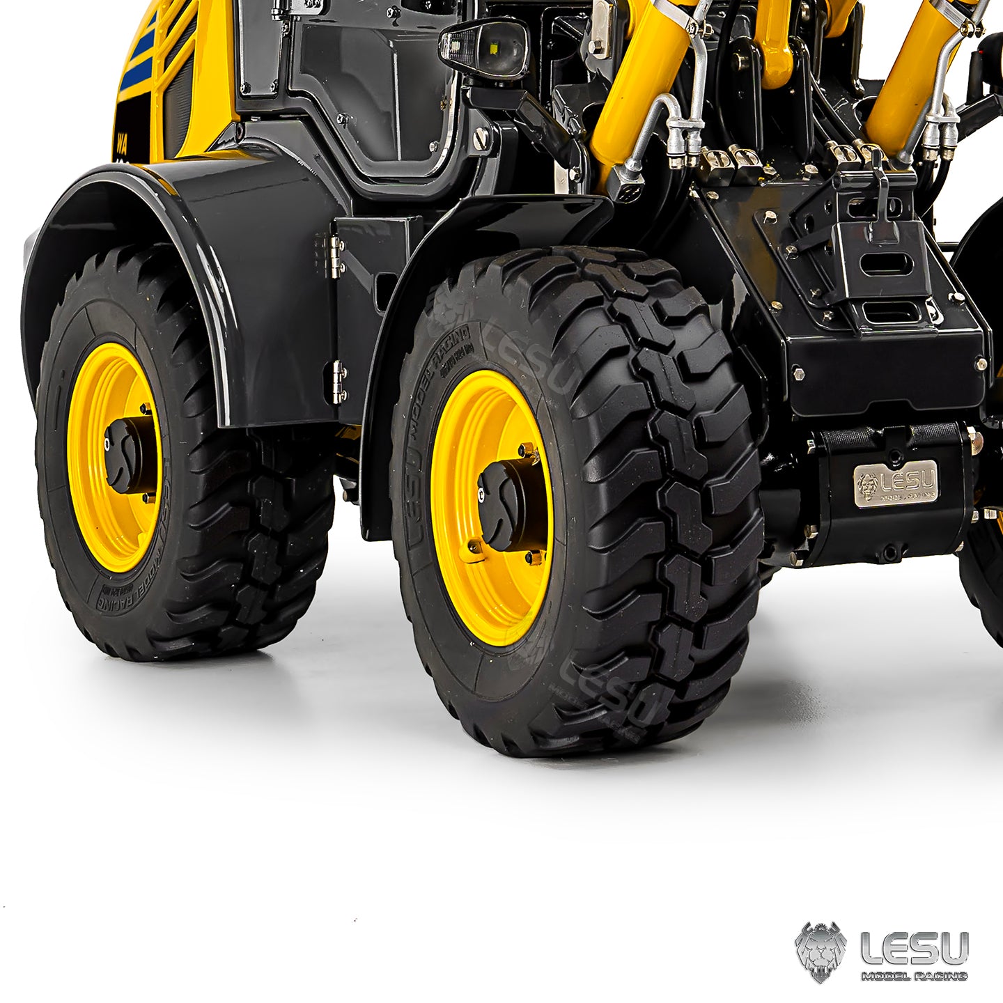 88MM Plastic Wheel Tire for LESU Aoue WA100M-8 4X4 1/14 Remote Control Hydraulic Loader DIY RC Construction Car Model