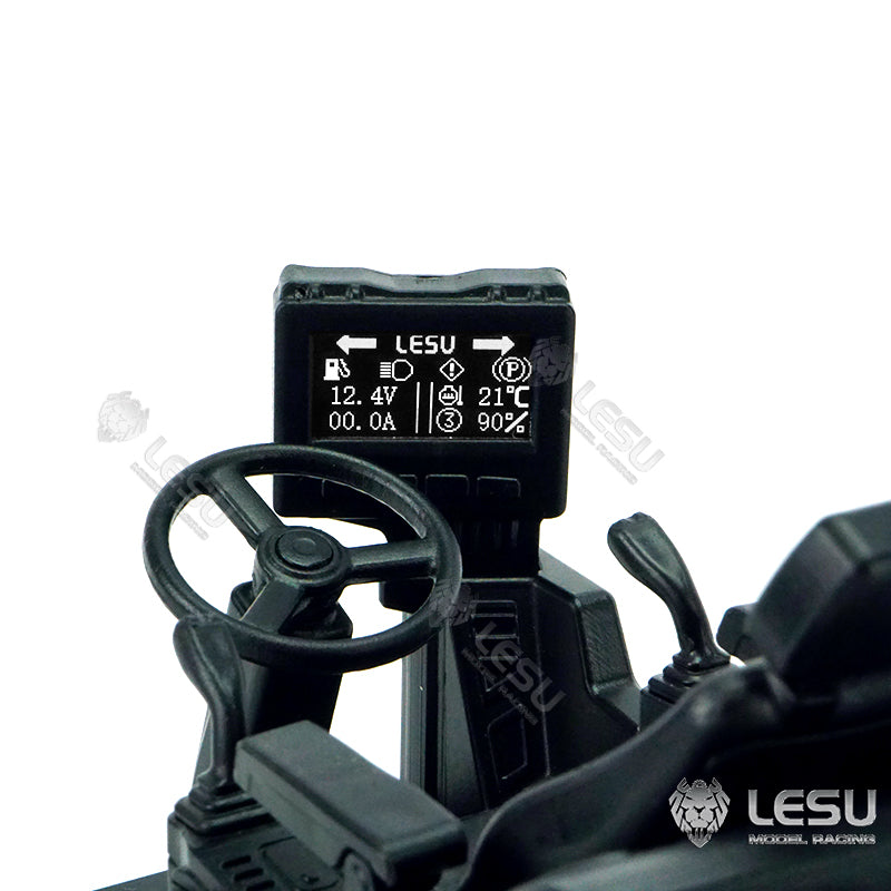 LESU 1/14 RC Metal Hydraulic Aoue ET30H Wheeled Painted Excavator Liquid Crystal Display Motor Servo ESC Light Sound Smoke Unit
