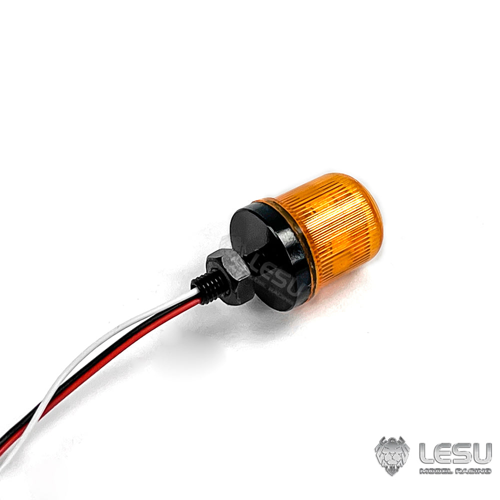 US STOCK LESU 1Pair Rotating Warning Light Telltale Lamp Suitable for TAMIYA 1/14 Scale RC DIY Radio Control Tractor Truck Model Car Parts