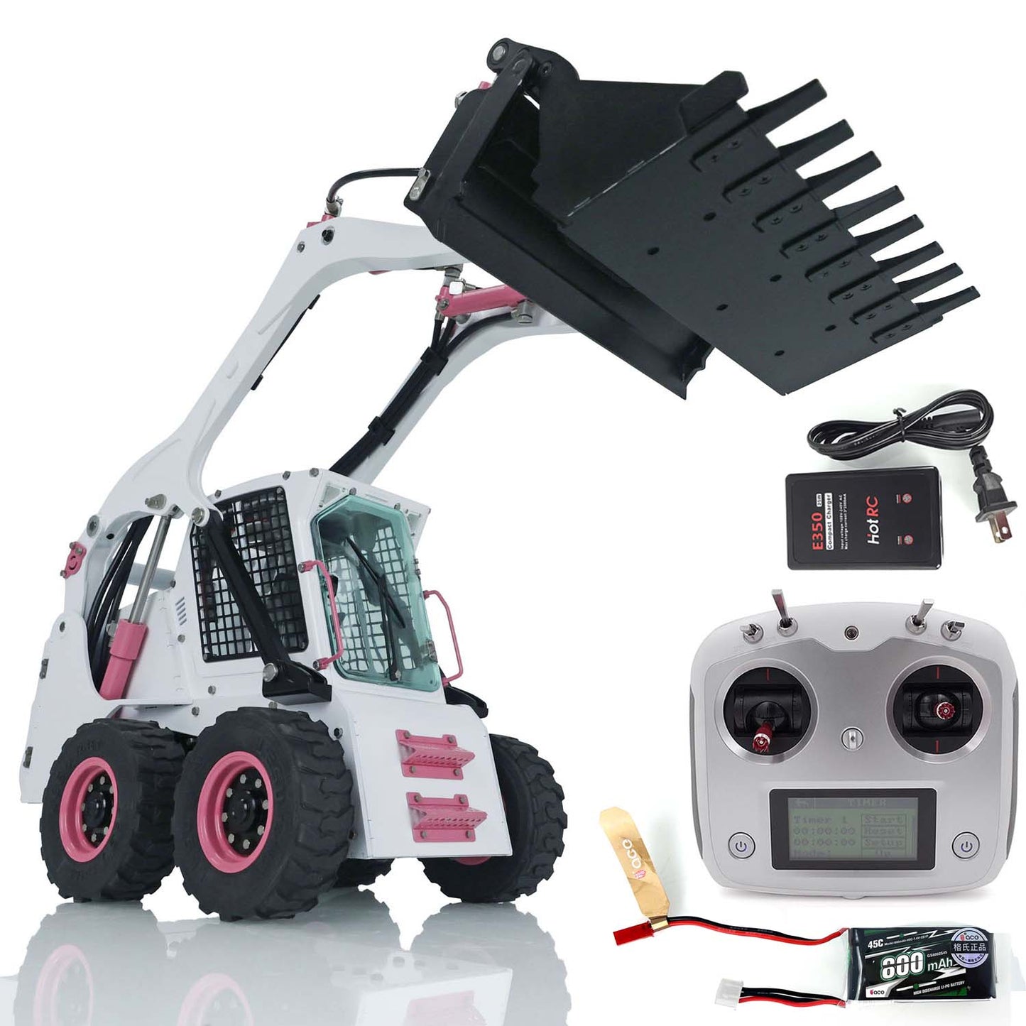 LESU Hydraulic RC Loader Bobcat Aoue LT5H 1/14 Wheeled Skid-Steer I6S Radio Car