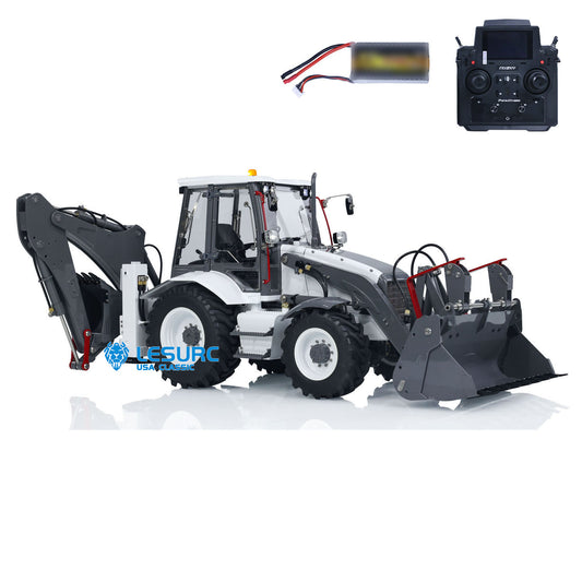 LESU 1/14 RC Hydraulic Equipment Remote Controlled Backhoe Loader AOUE BL71 2 in 1 Excavator Model PL18EVLite Painted Assembled