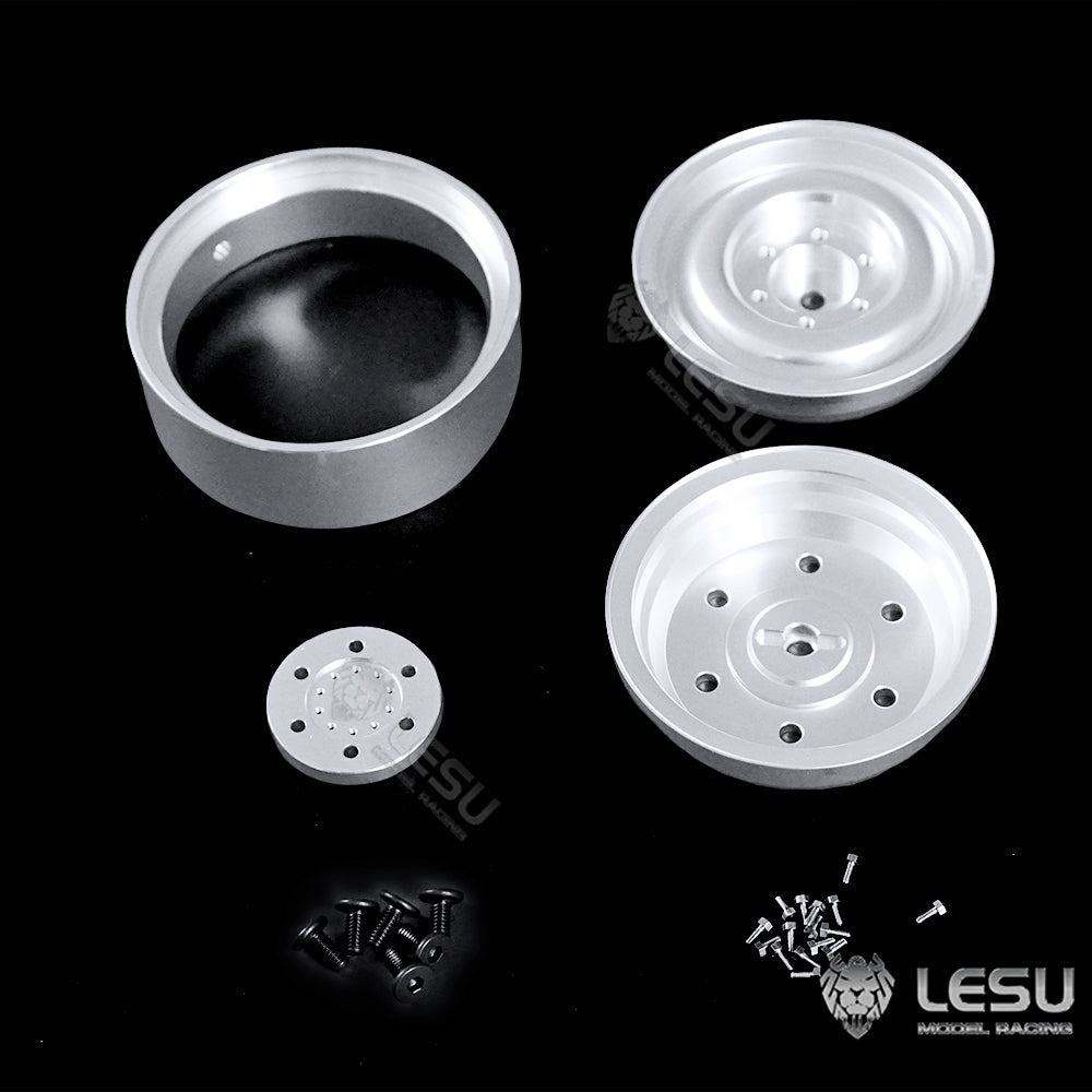 Rubber Tire Metal Wheel Hub Suitable for LESU 1/10 RC Metal 4*4 Crawler Truck RAVE-UM406 Off-road Light Truck Model Parts