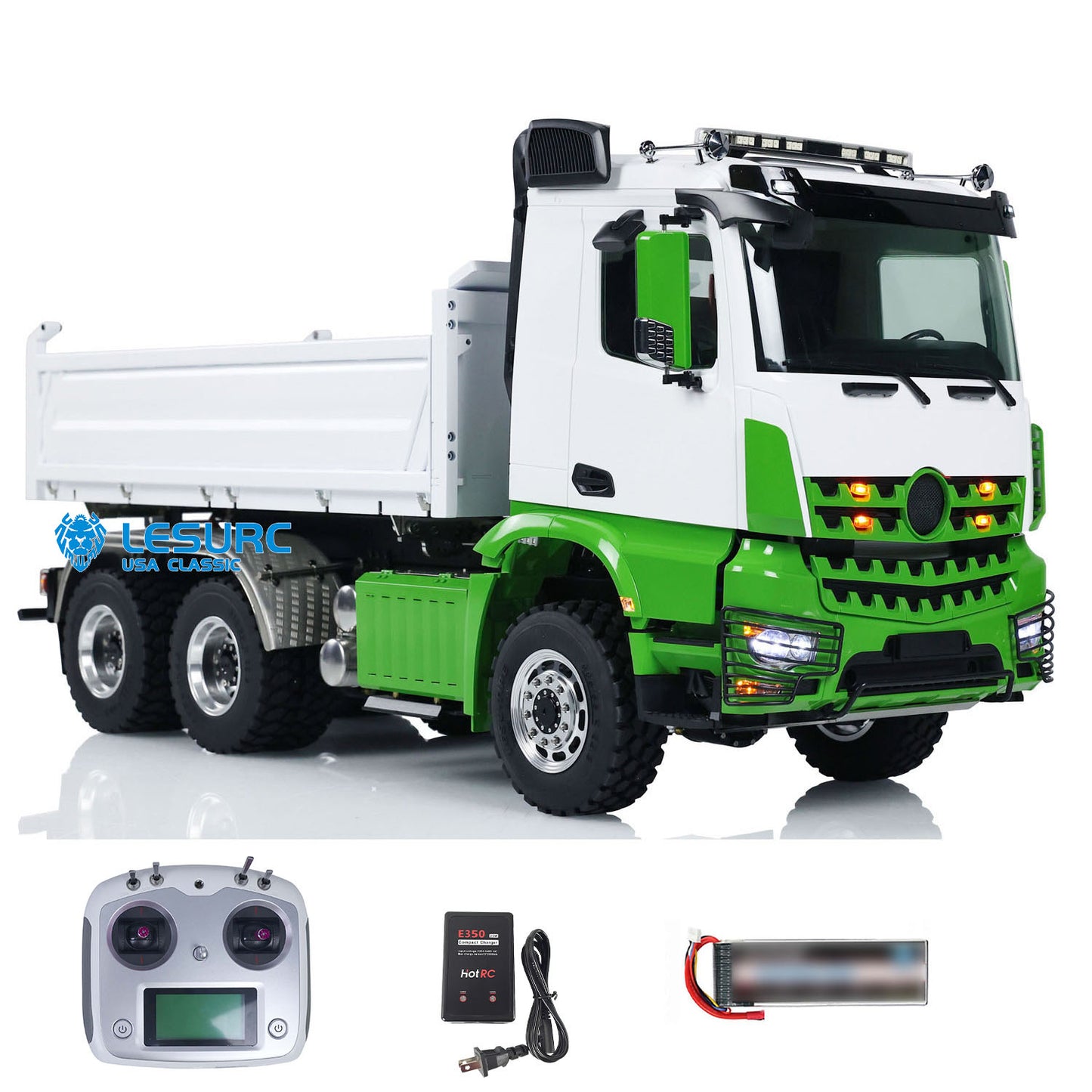 LESU 1/14 6*6 3-way Metal RC Hydraulic Dump Radio Control Tipper Truck Construction Cars Model Ready To Run