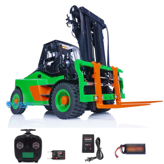 LESU RC Heavy Hydraulic Forklift Truck 1/14 Aoue-LD160S Metal Remote Control Car Model I6S Radio