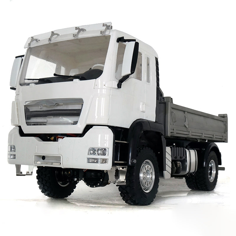 LESU 1/14 RC Metal 4*4 Hydraulic Dumper Truck With Light Sound Motor ESC Standard Edition Construction Tipper Vehicle Model