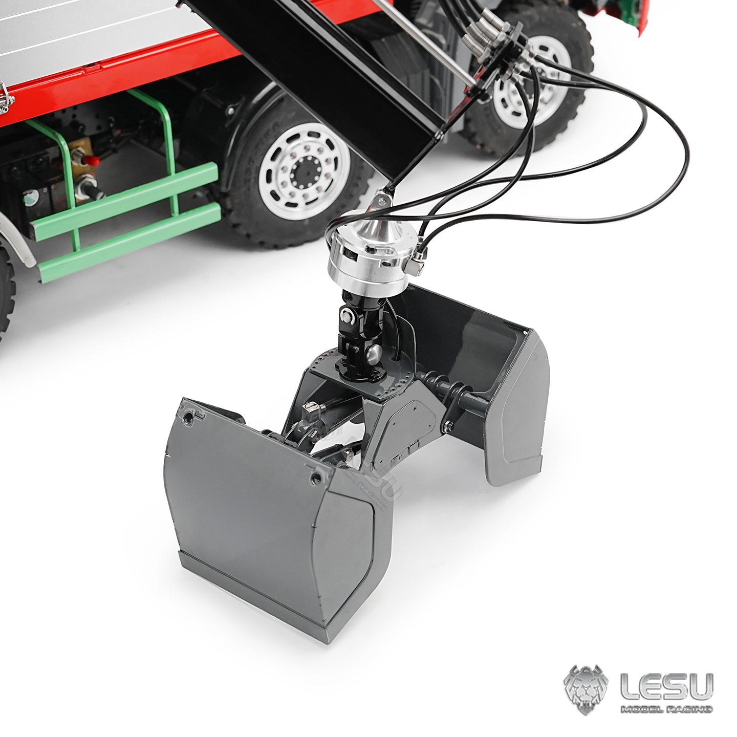 270?? Rotating LESU Metal Clamshell Bucket for DIY 1/14 RC Hydraulic Crane of Excavator Dumper Remote Control Tractor Truck