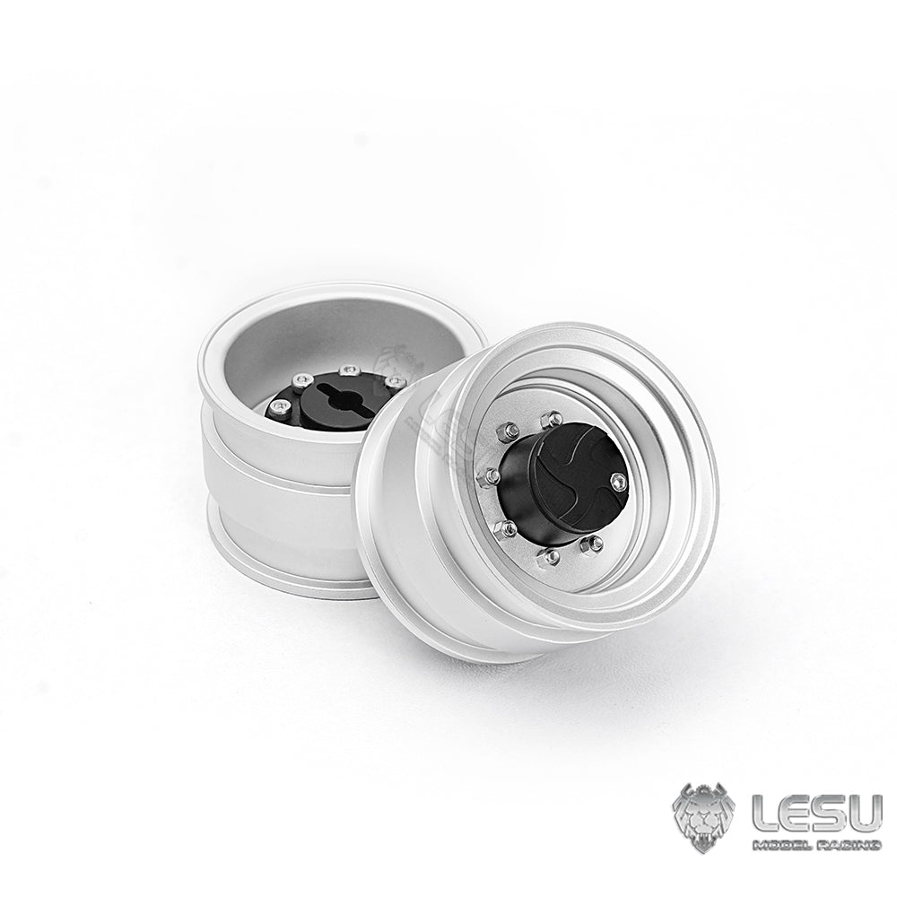 11.11 EXCLUSIVE GIFTS 1Pair Metal Wheel Hub for LESU AOUE MCL8 AT1050 6MDX 1/14 RC Hydraulic Loader Radio Control Tipper DIY Dump Truck Model Car