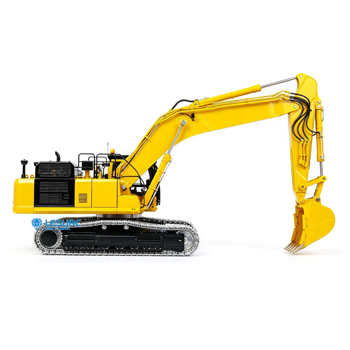 LIMITED-TIME SALE IN Stock LESU Aoue PC500 1/14 Metal RC Hydraulic Tracked Excavator RC Digger Model 7Ways Valve 3-4MAP Pump Light System Assembled