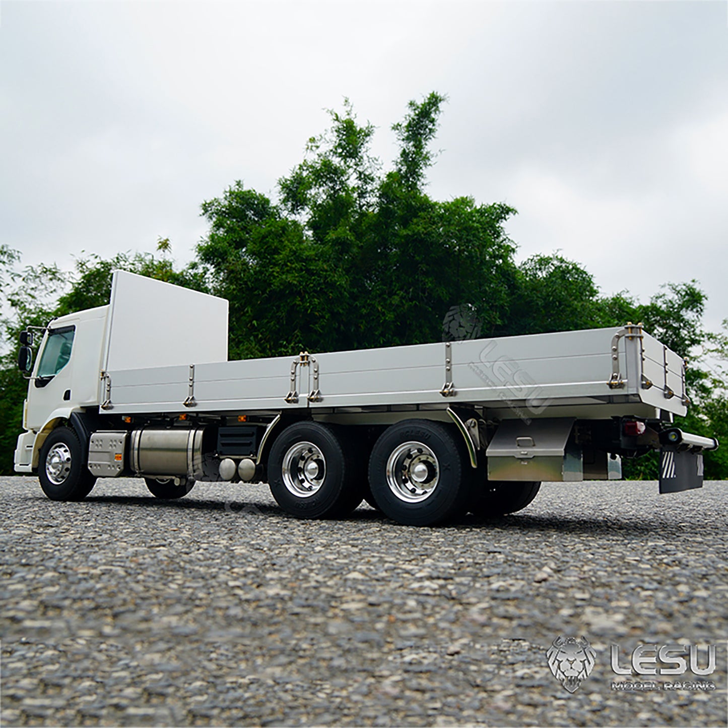 IN STOCK LESU 1/14 VM 6x4 Unpainted Remote Control Flatbed Truck Model Car for Light System Motor Servo ESC W/O Battery Radio