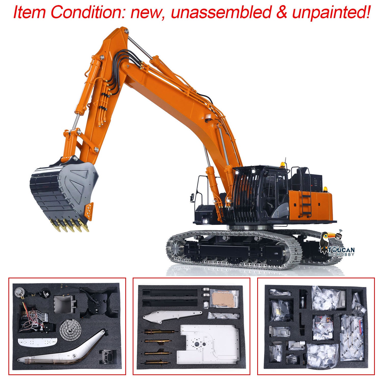 New Released! LESU 1/14 Aoue ZX490 Metal Hydraulic RC Excavator