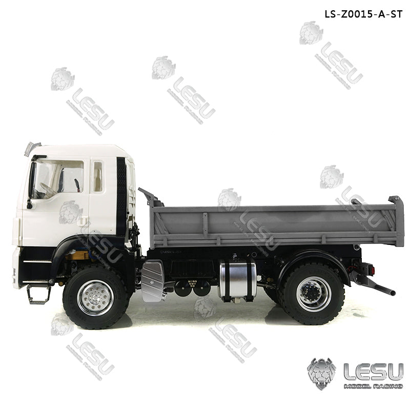 In Stock LESU 1/14 Scale Metal 4*4 Chassis TGS Hydraulic Dumper Truck Construction Vehicle Model Light Sound System Motor ESC Servo