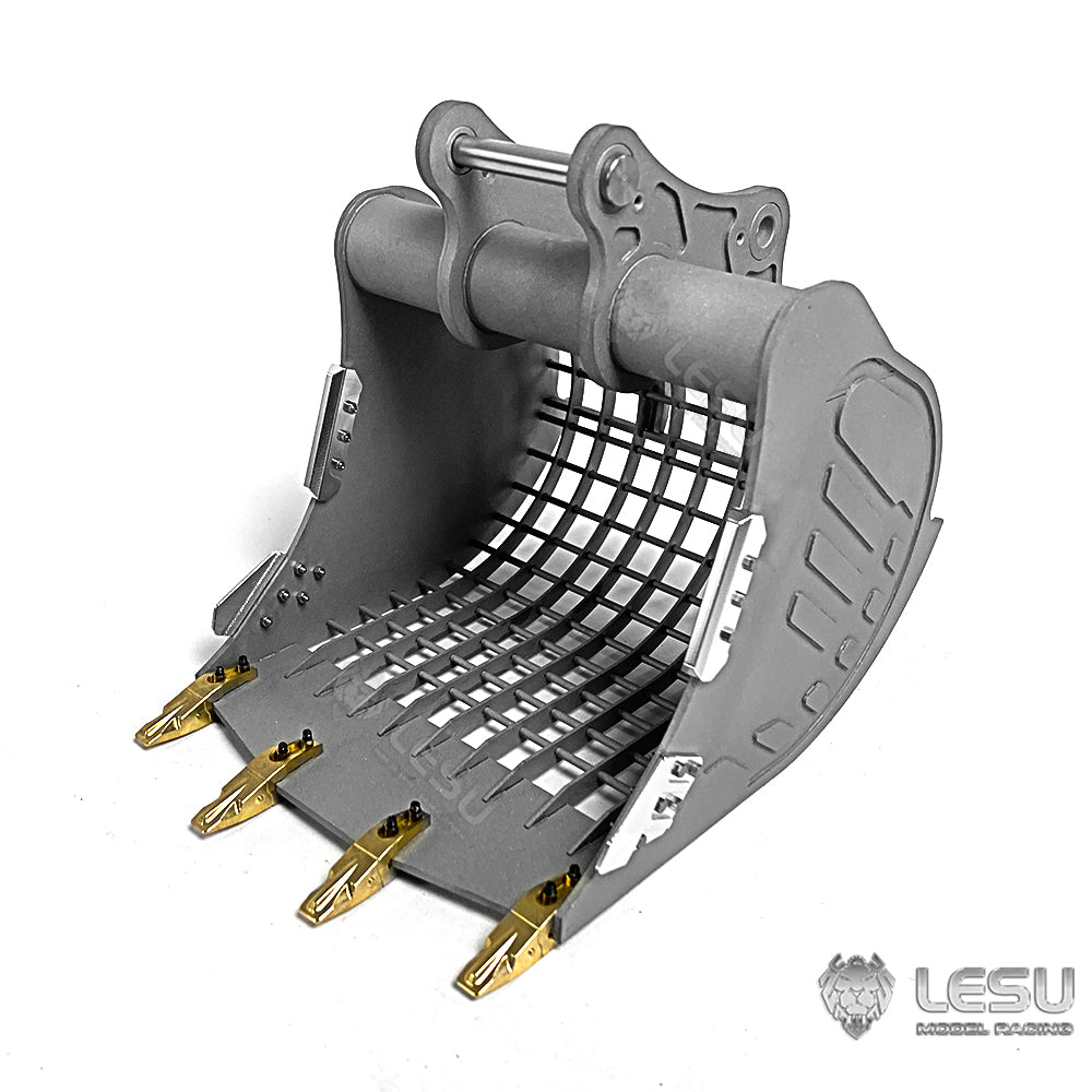 LESU Metal Grille Narrow Bucket for 1/14 ET35 RC Hydraulic Excavator Accessories