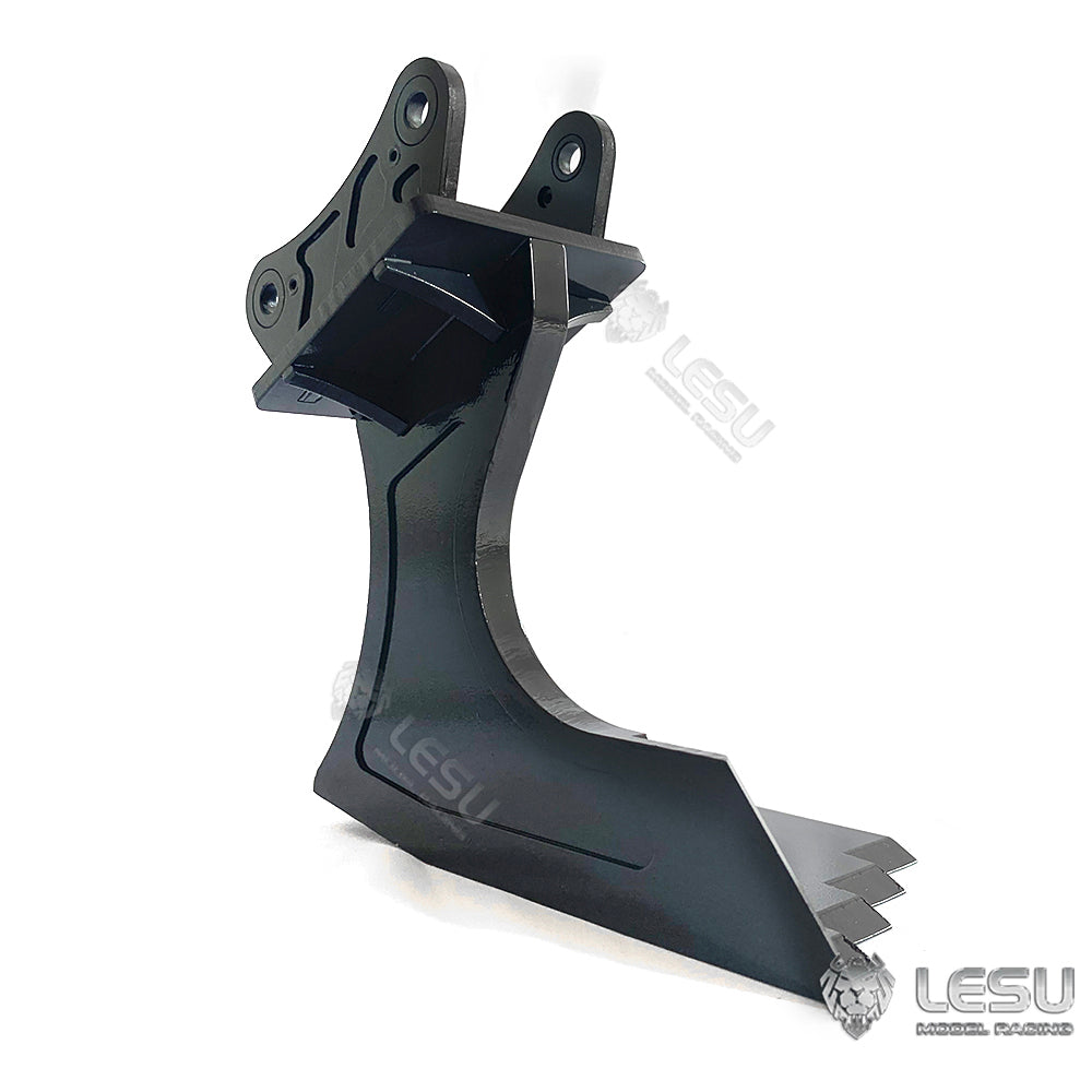 LESU Metal Fork Curved Blade Ripper Quick Release Compactor Tiltable Bucket for RC Excavator 1/14 ET35 Hydraulic Electric Digger