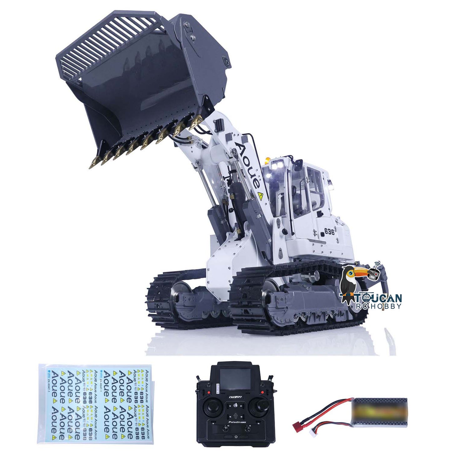 LESU 1/14 Metal Hydraulic Tracked RC Painting Loader W/ Battery PL18EV LITE Ripper Servo ESC Decals Light Sound 4CH Valve Motor