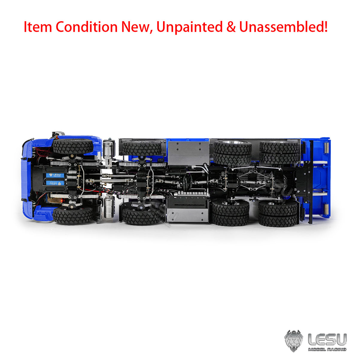 LESU Z0096 1/14 RC Hydraulic Roll Off Dump Truck with 8x8 Metal Chassis Telescopic Hook Lift 3 Speed Transmission Light Sound