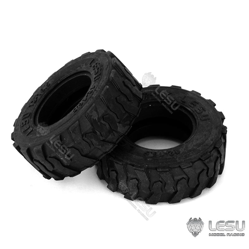 Rear Lights Wheel Hubs 2-in-1 System Rubber Tracks Wheel Tires for 1/14 LESU Skid Steer Loader B0008 A0008 Model Spare Parts