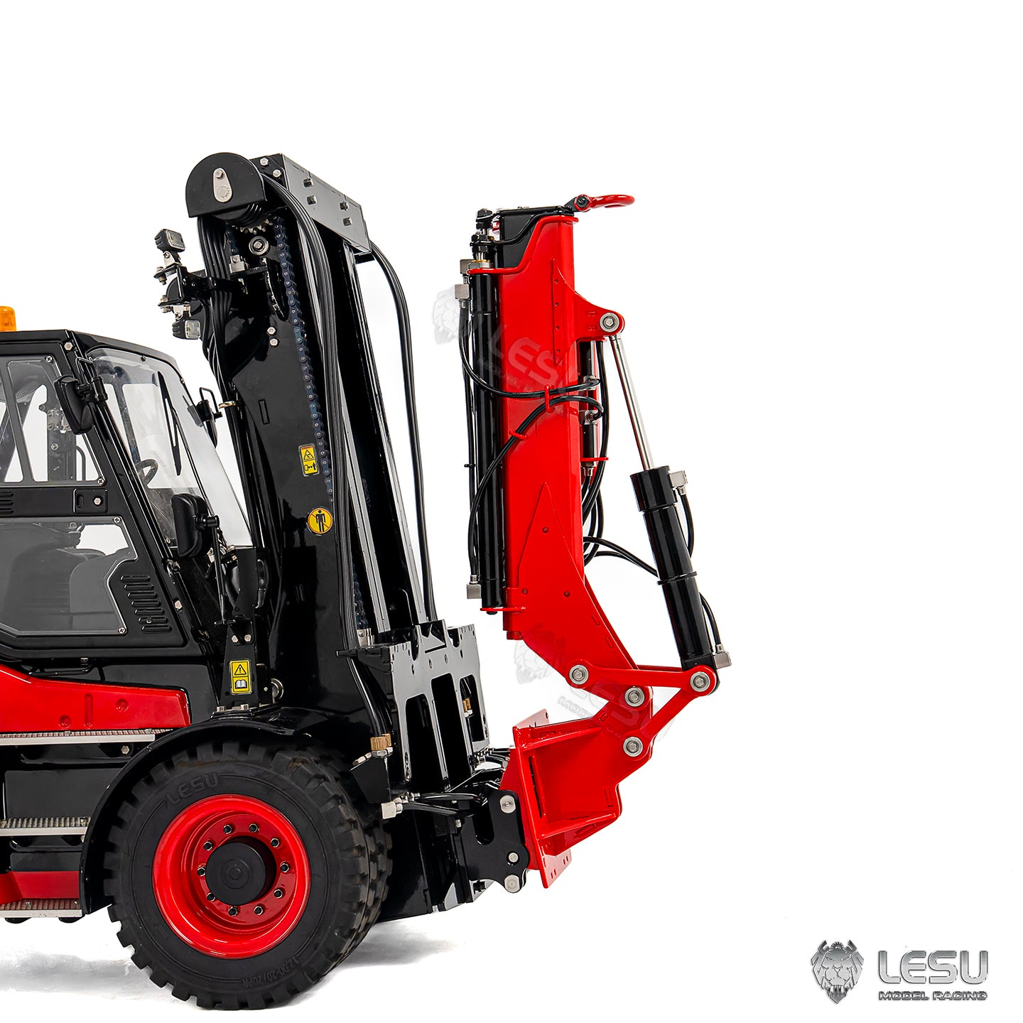 Metal Hydraulic Forklift Jib Arm for LESU 1/14 Heavy Forklift Aoue LD160S Remote Control Construction Vehicles Upgraded Parts