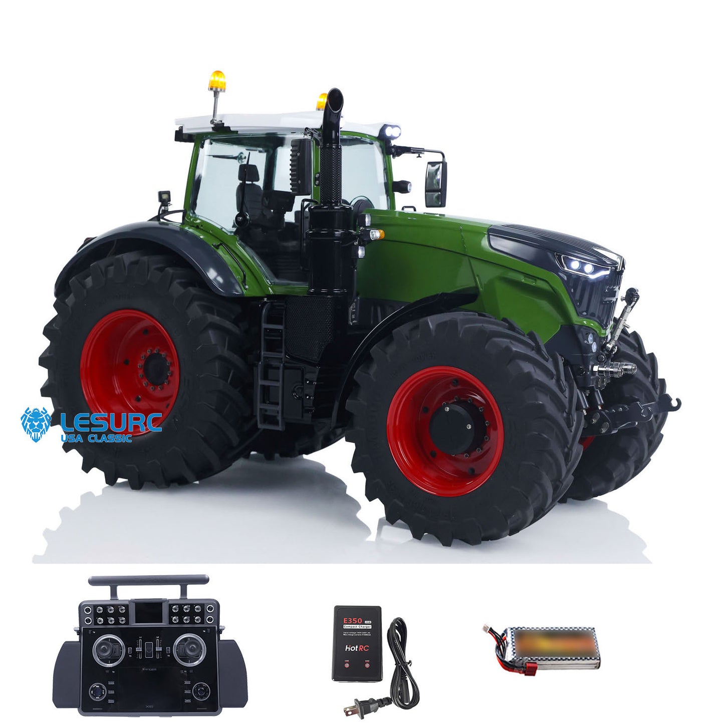 Brand New LESU AOUE 1050 4x4 1/14 Hydraulic Metal RC Tractor Emulated Car Models XE Lite PL18EVlite Radio Battery Smoke Sounds