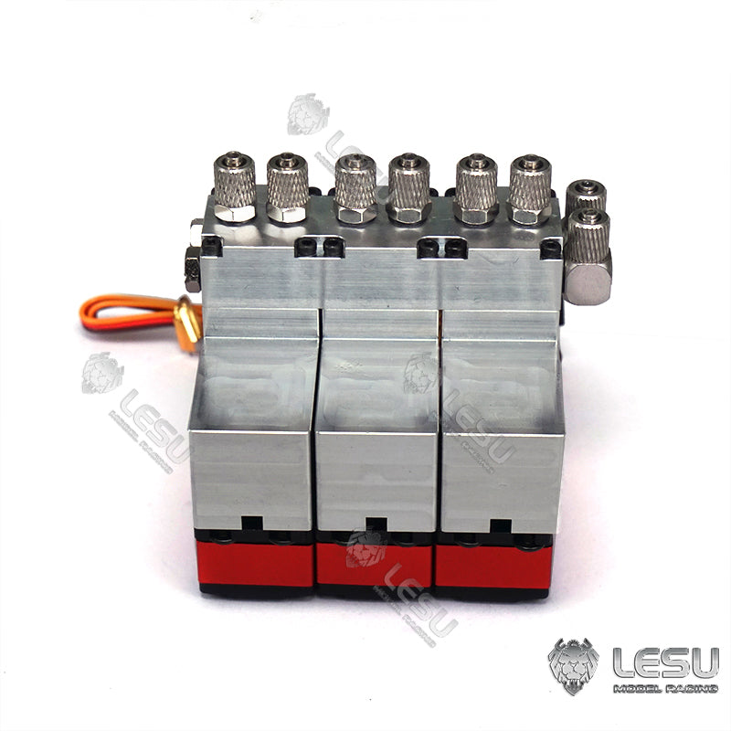 1/14 LESU Aluminum Alloy Reversing Valve W/ Servo Spare Part Suitable for RC Hydraulic Dumper Truck Loader Excavator DIY Car Model