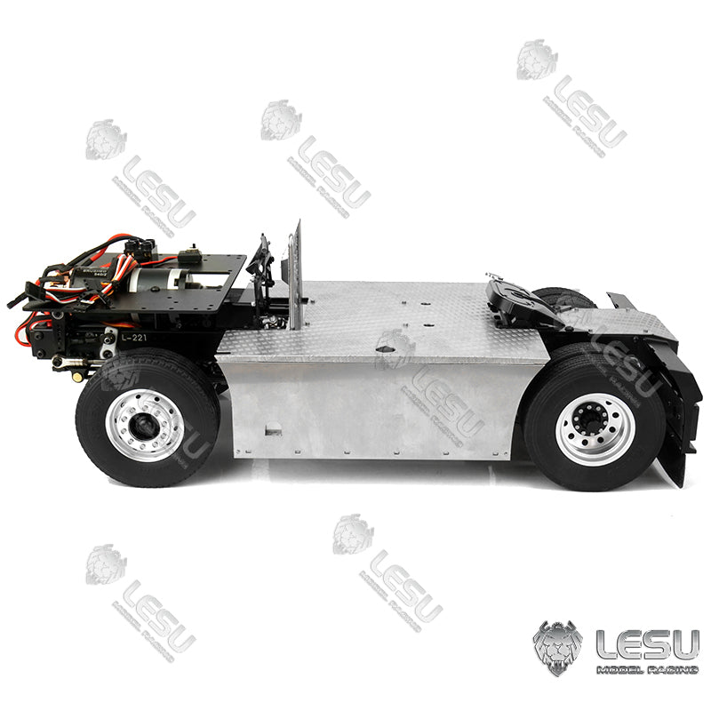 IN STOCK Metal 4*4 Chassis for 1/14 RC Scania Tractor Truck 27T Motor Servo Lights