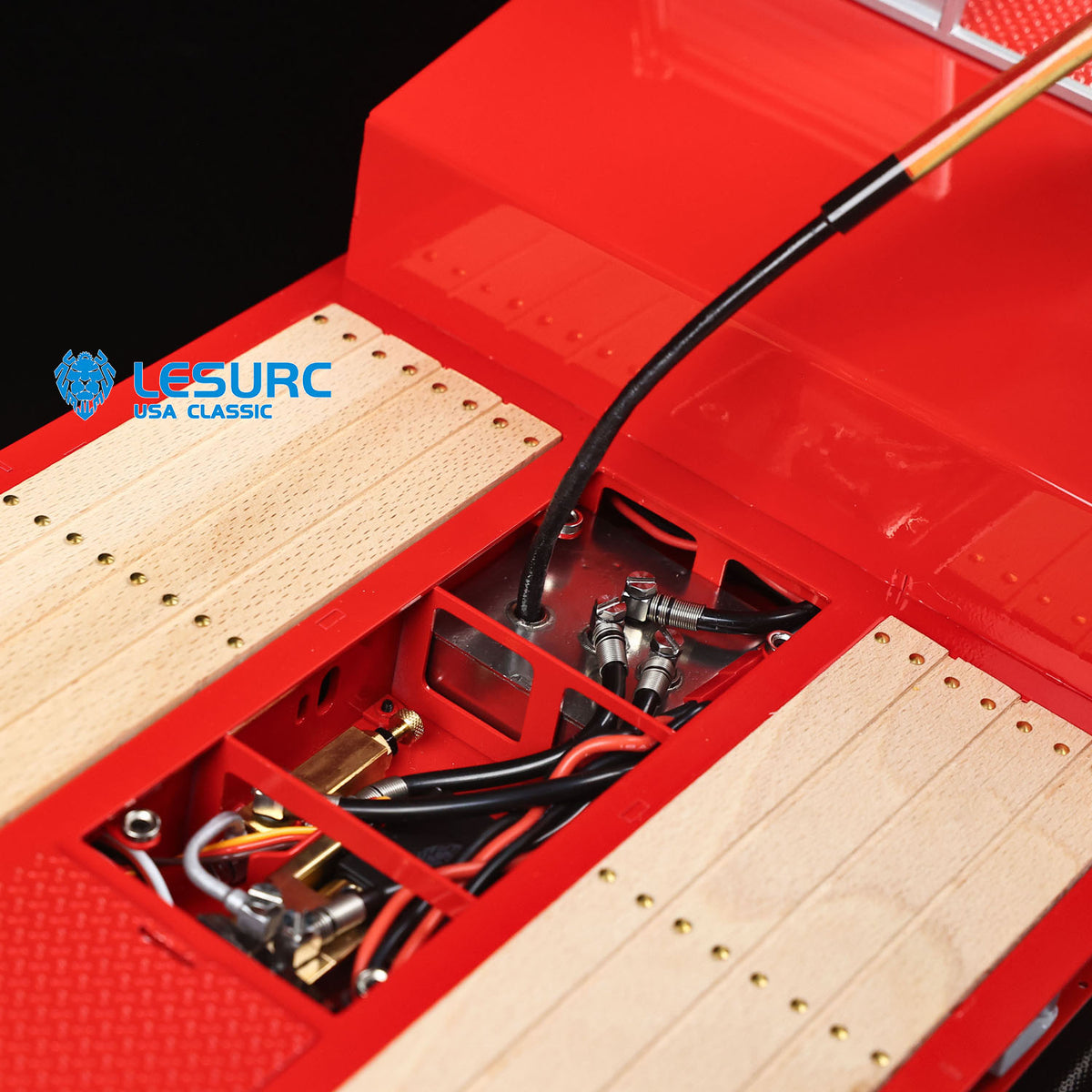 IN Stock LESU A0054 1/14 Metal Trailer Hydraulic Lifting Tailboard 4 Axles Steering Available Electric Support Legs for DIY RC Tractor Truck