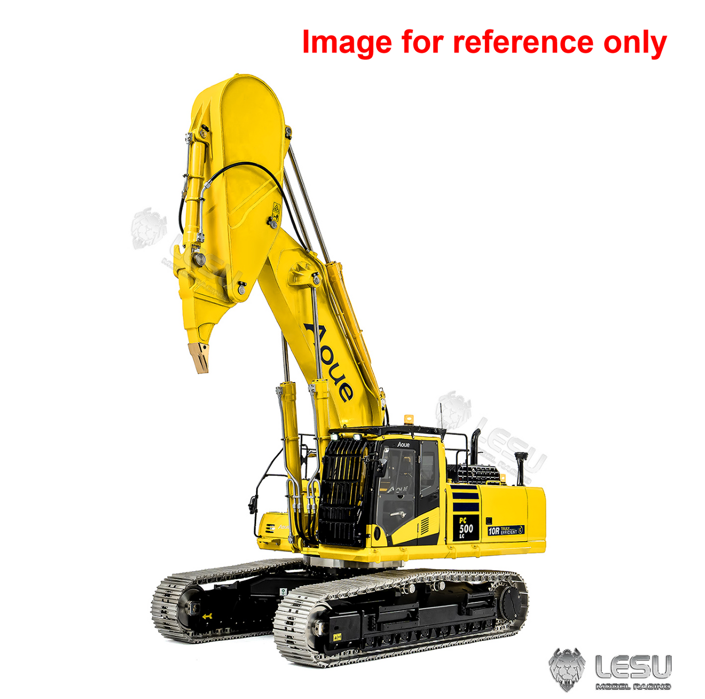 LESU PC500 1/14 RC Metal Excavator B0020 Model Hydraulic Crawler Digger with Rock Arm Light System 3CH Valve Brushless Motor ESC