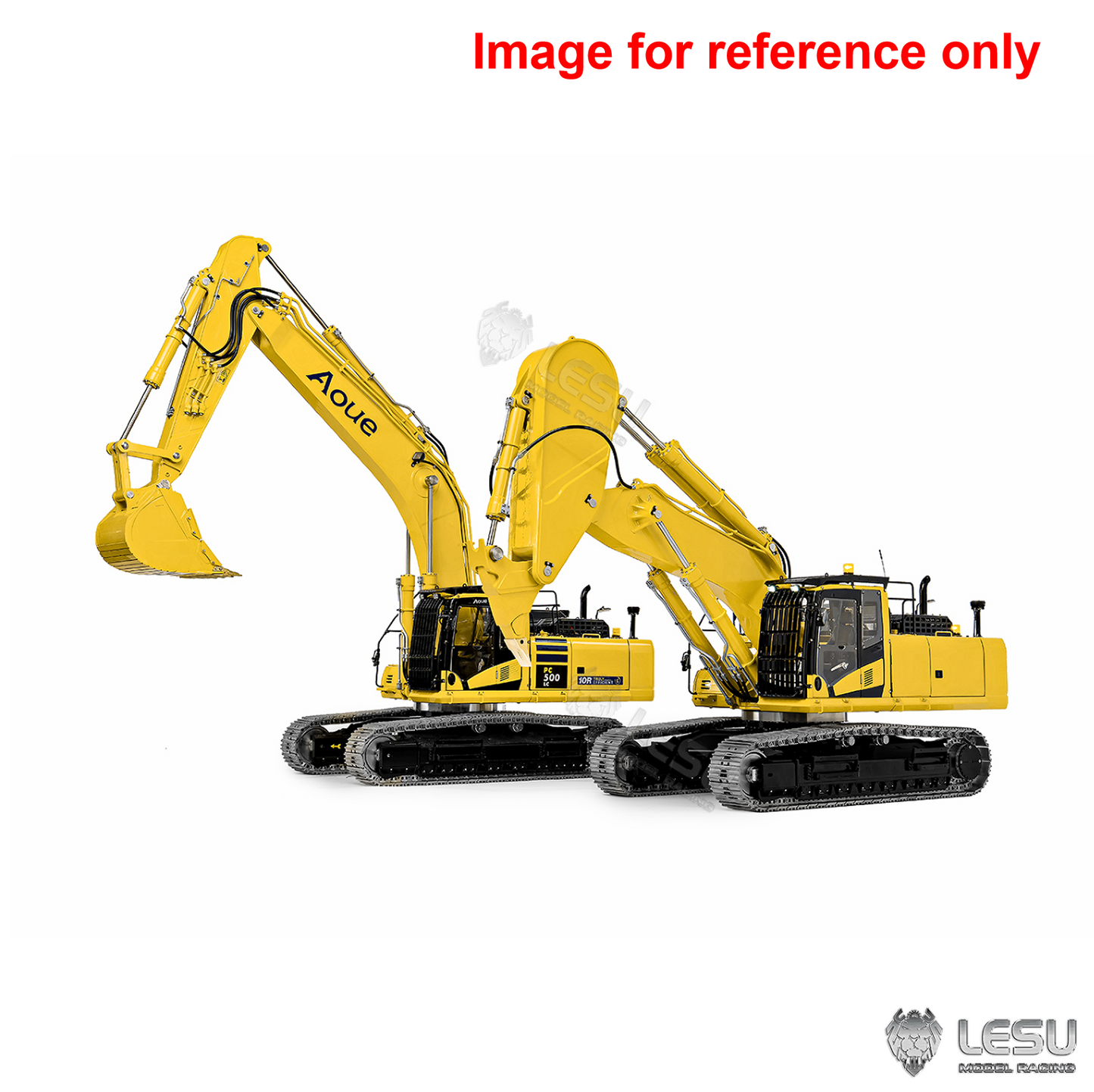LESU PC500 1/14 RC Metal Excavator B0020 Model Hydraulic Crawler Digger with Rock Arm Light System 3CH Valve Brushless Motor ESC