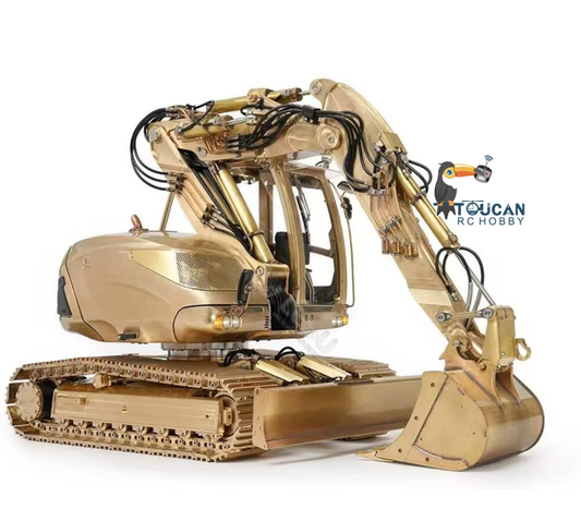 New Pre-Order Deposit Brass Special Edition 1/14 LESU MC15 Metal RC Hydraulic Excavator RC Digger Construction Vehicle
