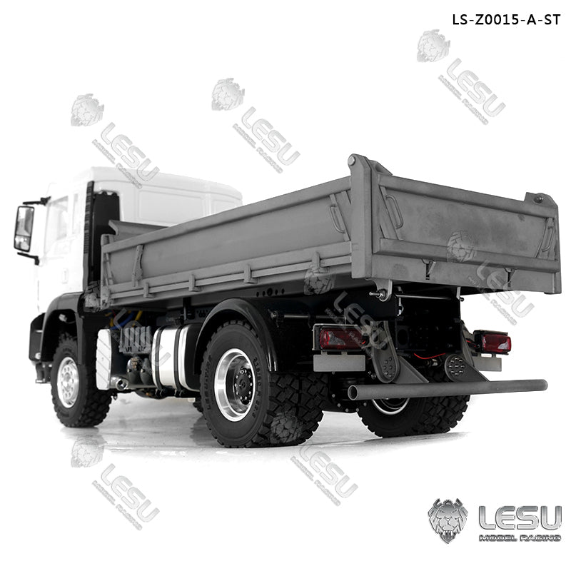 In Stock LESU 1/14 Scale Metal 4*4 Chassis TGS Hydraulic Dumper Truck Construction Vehicle Model Light Sound System Motor ESC Servo