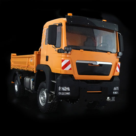 LESU 1/14 Scale Metal 4*4 Chassis TGS Hydraulic Dumper Truck Construction Vehicle Model W/ Light Sound System Motor ESC Servo