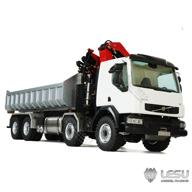 LESU Remote Control Hydraulic Roll on/off Dumper Crane 1/14 Scale RC Tipper Model Light Sound System Motor Servo W/O Battery