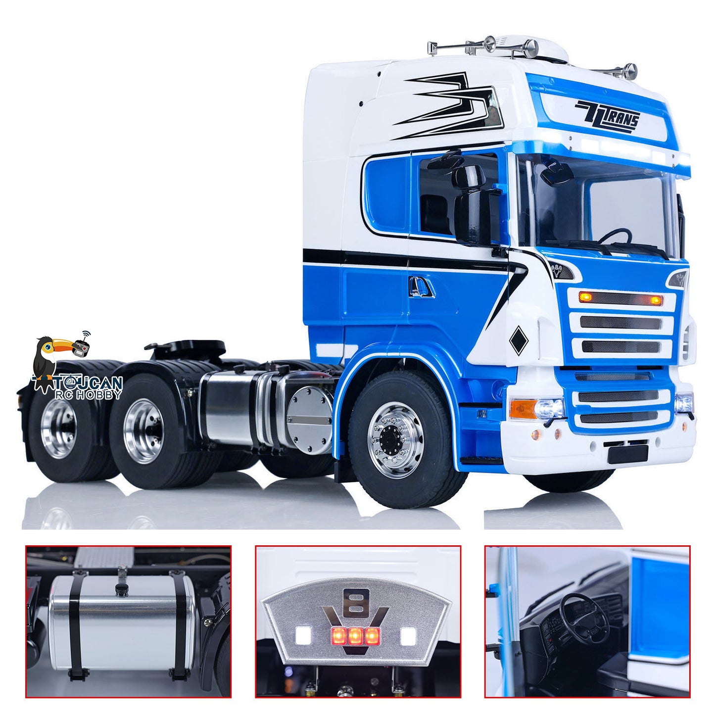 LESU 1/14 6x6 RC Tractor Truck Painted Assembled Radio Control Car Metal Chassis Hobby Model Optional Versions ESC Servo Motor